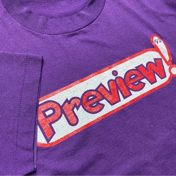 Vintage Purple “Preview!” T-Shirt - Picture 3 of 8